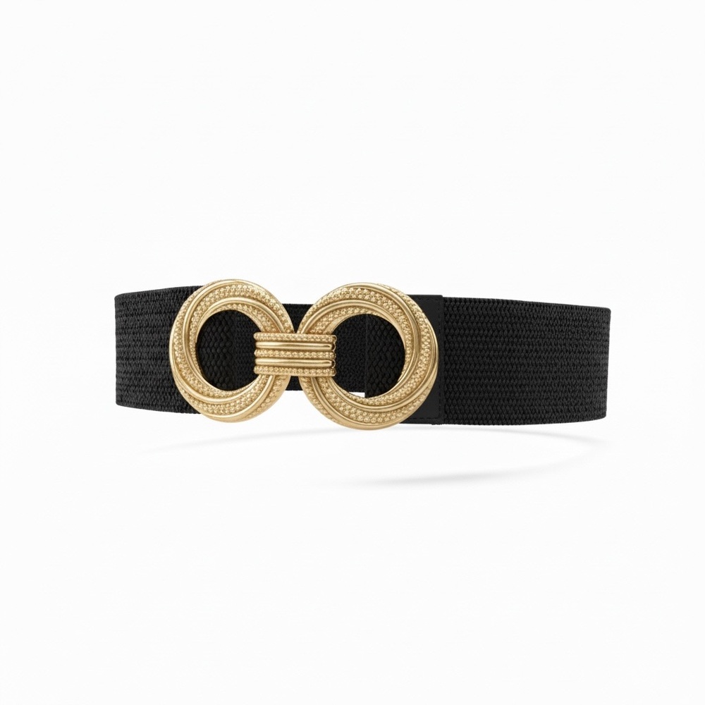 Woven Gold Buckled Belt